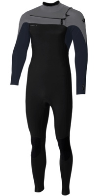 2026 O'Neill Mens Epic 4/3mm Chest Zip Wetsuit 5647 - Black / Slate / Smoke